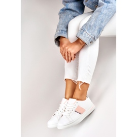 Pantofi sport de damă strălucitori alb 2