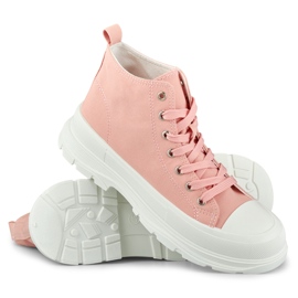 Adidași roz de damă deasupra gleznei 1