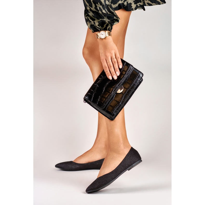 Balerini clasici negri strălucitori negru 1 Balerini clasici negri strălucitori negru 1