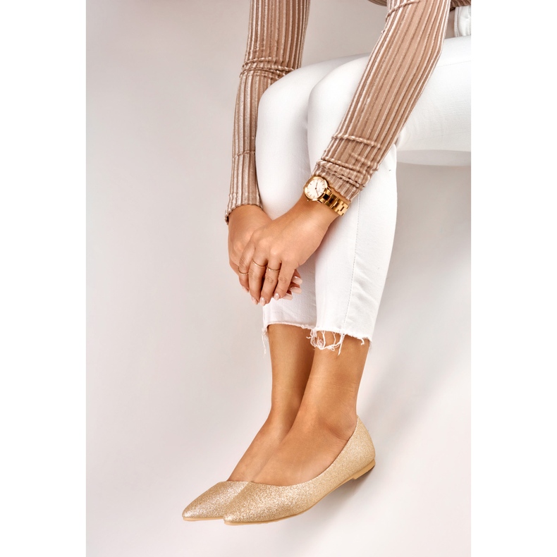 Balerini de damă aurii strălucitori de aur 2