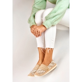 Pantofi slip-on de dama bej 3
