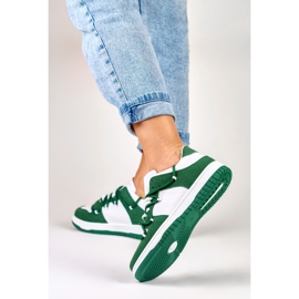 Pantofi sport dama cu sireturi verzi verde 2