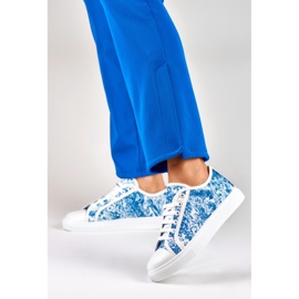 Adidași de damă albi și albaștri albastru 2