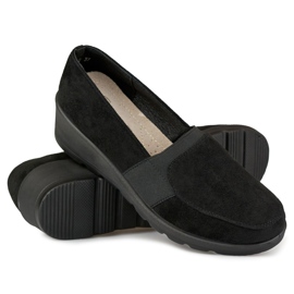 Pantofi confortabili de dama cu banda elastica negru 4