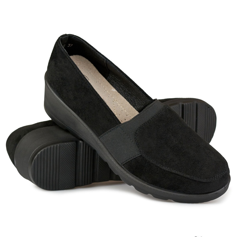 Pantofi confortabili de dama cu banda elastica negru 1