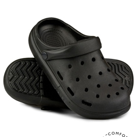 Papuci negri confortabili pentru femei negru 3