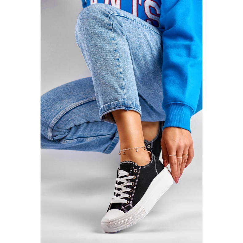 Tenisi negri pe platformă joasă negru 1