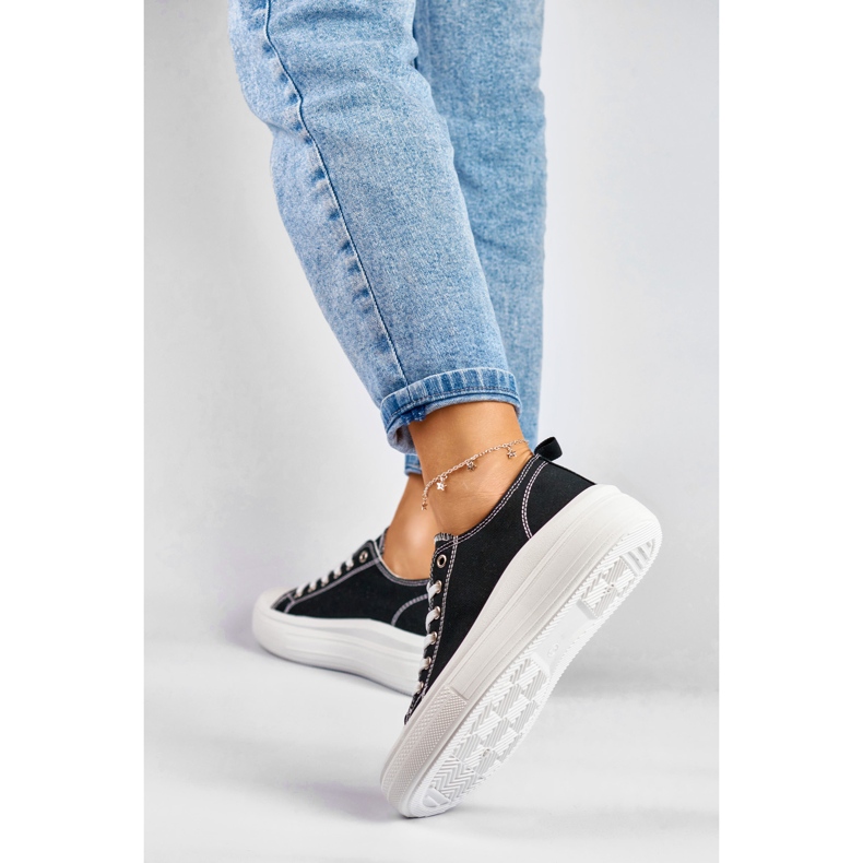 Tenisi negri pe platformă joasă negru 2