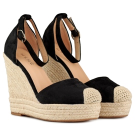 Espadrile negre pentru damă negru 1