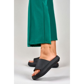 Papuci de dama negri confortabili din spuma negru 2