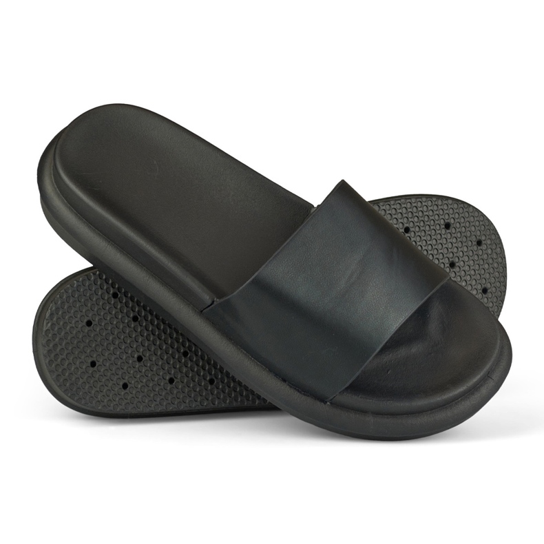 Papuci de damă clasici, confortabili, de culoare neagră negru 1