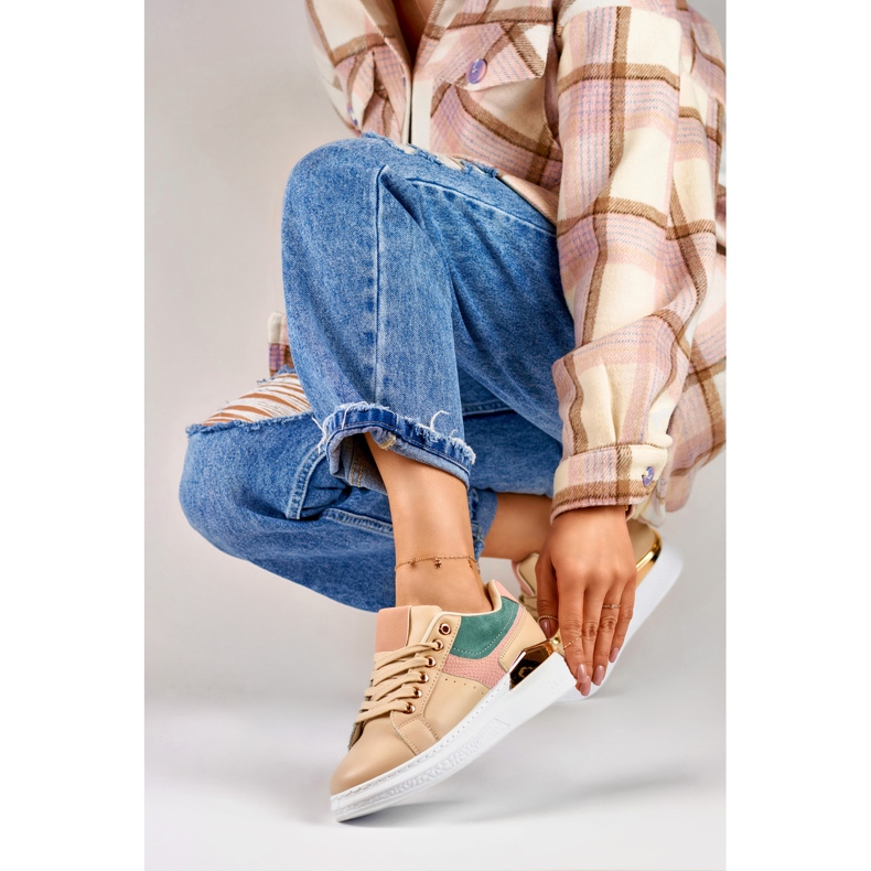 Adidasi de dama pe platforma Eliza bej 1