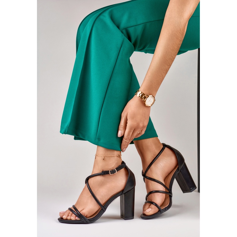 Sandale de dama negre pe postul Isan negru 1