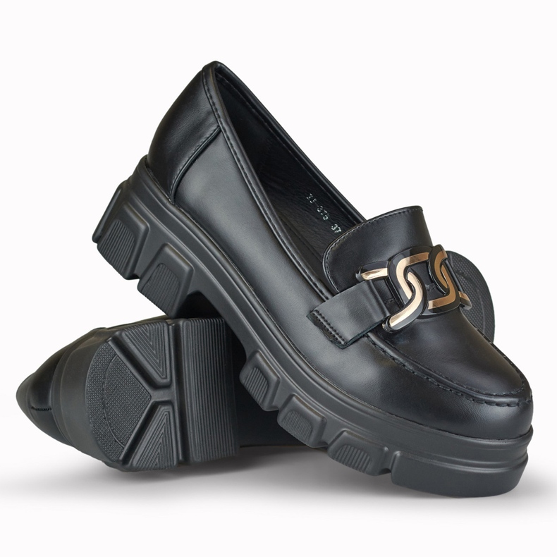 Pantofi de dama negre pe platforma Garii negru 1