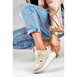 Pantofi sport casual de dama bej 1 Pantofi sport casual de dama bej 1