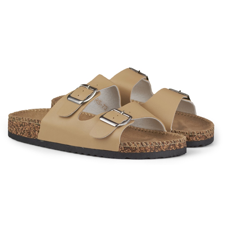 Papuci de dama confortabili bej 2