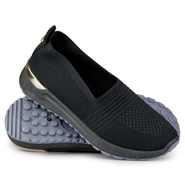 Pantofi casual de dama comozi, flexibili negru 1