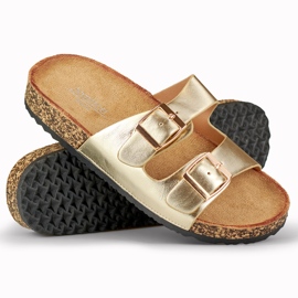 Flip-flops aurii pe talpă de plută de aur 1