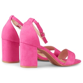 Sandale clasice fucsia pe post roz 1