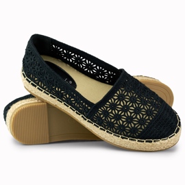 Espadrile negre din dantela dama negru 1