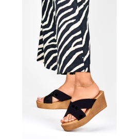 Papuci negri pentru femei negru 2 Papuci negri pentru femei negru 2