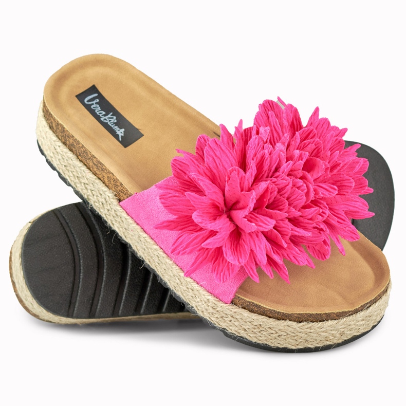 Espadrile de dama fucsia roz 2