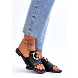 Papuci Piele Pantofi Confort S.Barski KV-2775-32 Negru 7