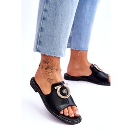 Papuci Piele Pantofi Confort S.Barski KV-2775-32 Negru 3