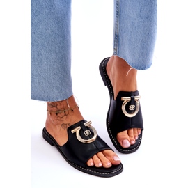 Papuci Piele Pantofi Confort S.Barski KV-2775-32 Negru 4