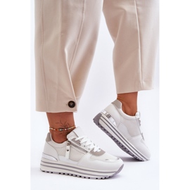 FJ1 Pantofi Sport Dama Cu Fermoar Decorativ Alb Cairo 2