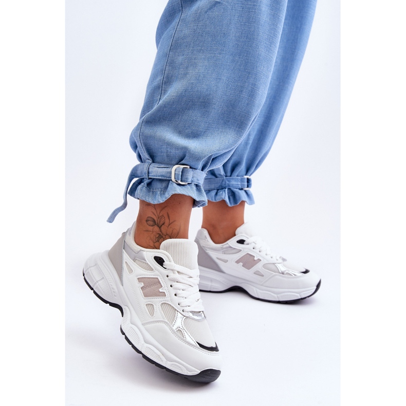 FG2 Pantofi Sport Femei La Moda Cu Plasă Albă Veneția 1