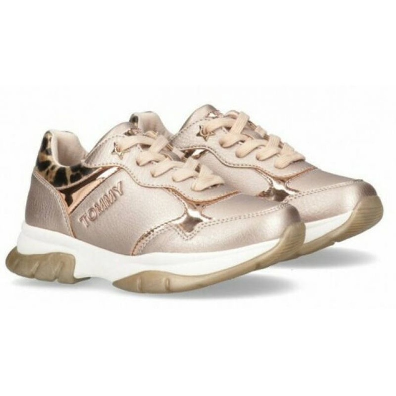 Pantofi Tommy Hilfiger T3A4-31174-1243341 de aur 1 Pantofi Tommy Hilfiger T3A4-31174-1243341 de aur 1