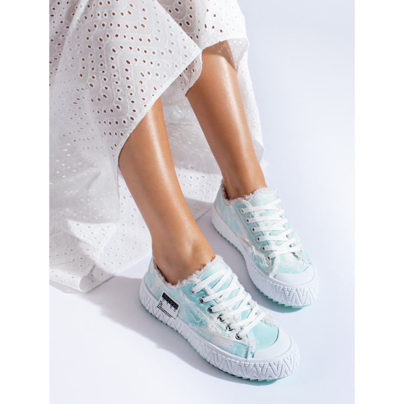 Adidași pe o platformă groasă Shelovet albastru 1