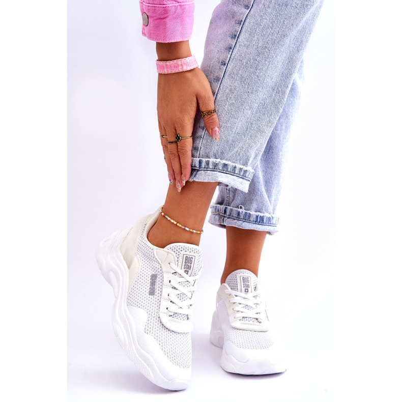 Pantofi sport de damă din material textil cu sistem de spumă cu memorie Big Star LL274A064 Alb 1
