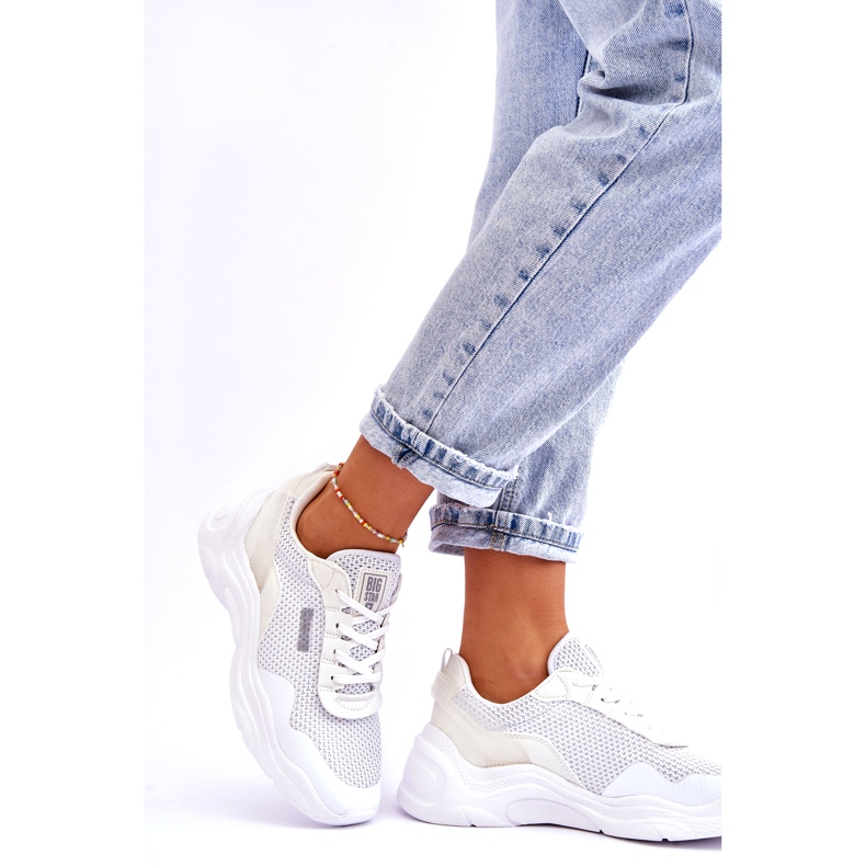 Pantofi sport de damă din material textil cu sistem de spumă cu memorie Big Star LL274A064 Alb 2