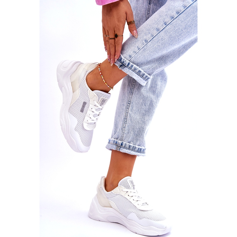 Pantofi sport de damă din material textil cu sistem de spumă cu memorie Big Star LL274A064 Alb 4