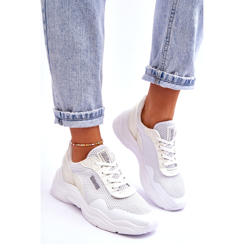 Pantofi sport de damă din material textil cu sistem de spumă cu memorie Big Star LL274A064 Alb 5