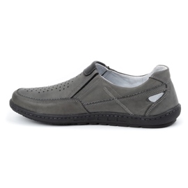 Olivier Mocasini din piele pentru bărbați gri pentru vara 602 1