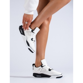 Adidași alb-negru cu talpă groasă de la Shelovet 1