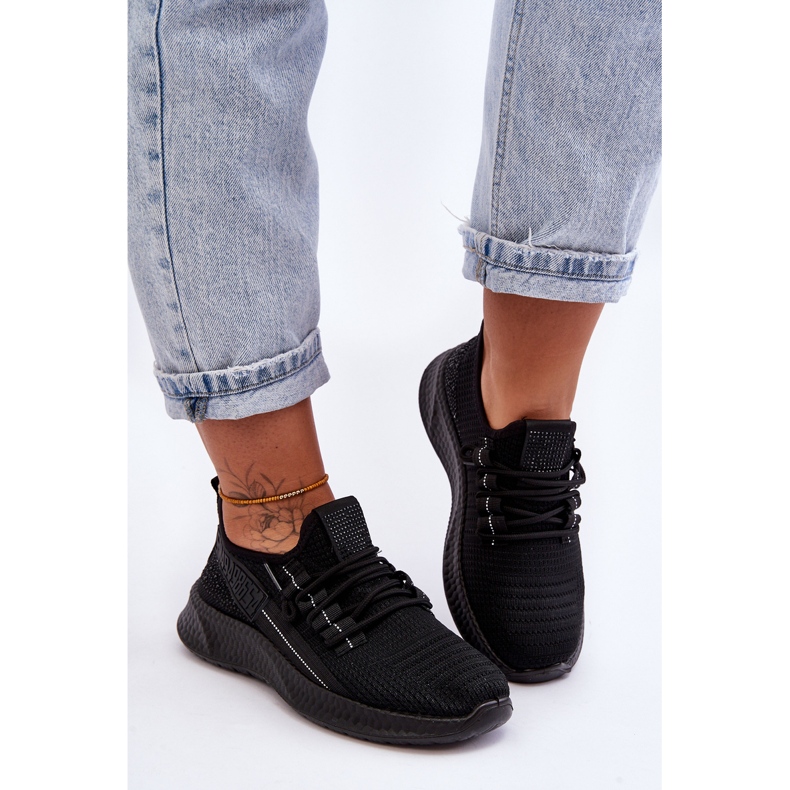 PM1 Pantofi sport de damă cu slip-on Black Hold Me! negru 1