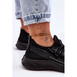 PM1 Pantofi sport de damă cu slip-on Black Hold Me! negru 2