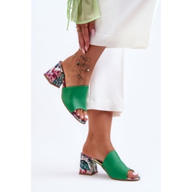 Lewski Shoes Pantofi Leski din piele cu toc înalt pentru femei 3209/K Verde 1 Lewski Shoes Pantofi Leski din piele cu toc înalt pentru femei 3209/K Verde 1