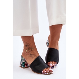 Lewski Shoes Pantofi Leski din piele cu toc înalt pentru femei 3209/K Negru 2