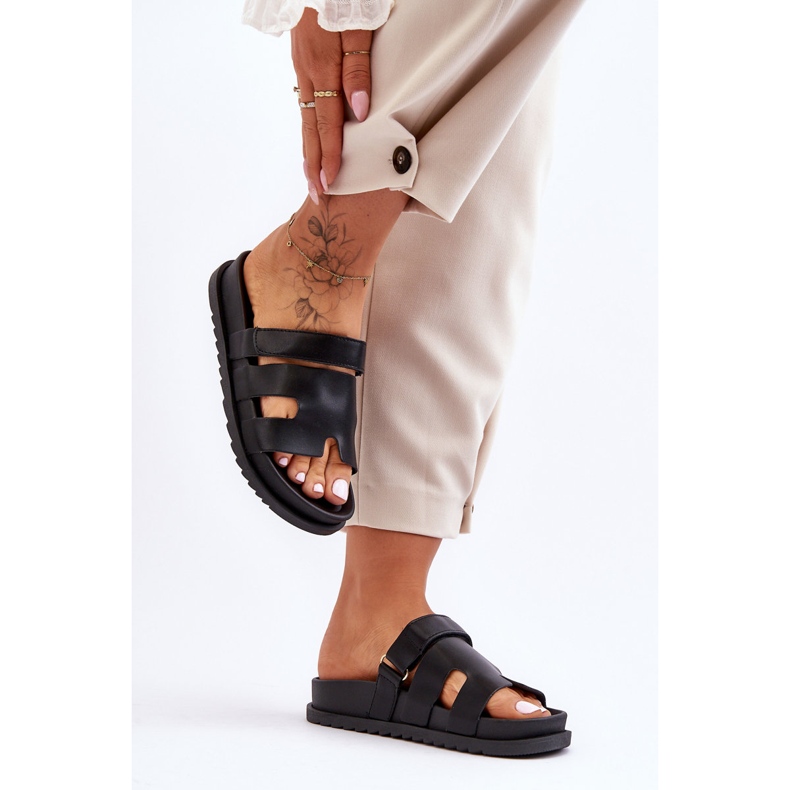 Papuci Molie negri clasici pentru femei negru 2 Papuci Molie negri clasici pentru femei negru 2