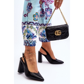 Pompe clasice Peep Toe Black My Love negru 1