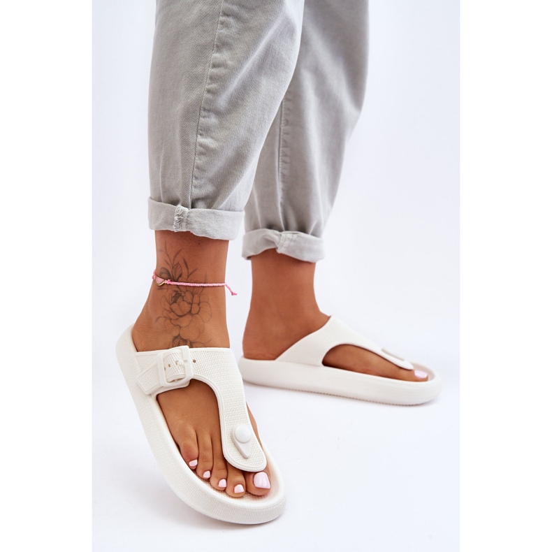 Flip-flops din spumă pentru femei, alb Apollo 1