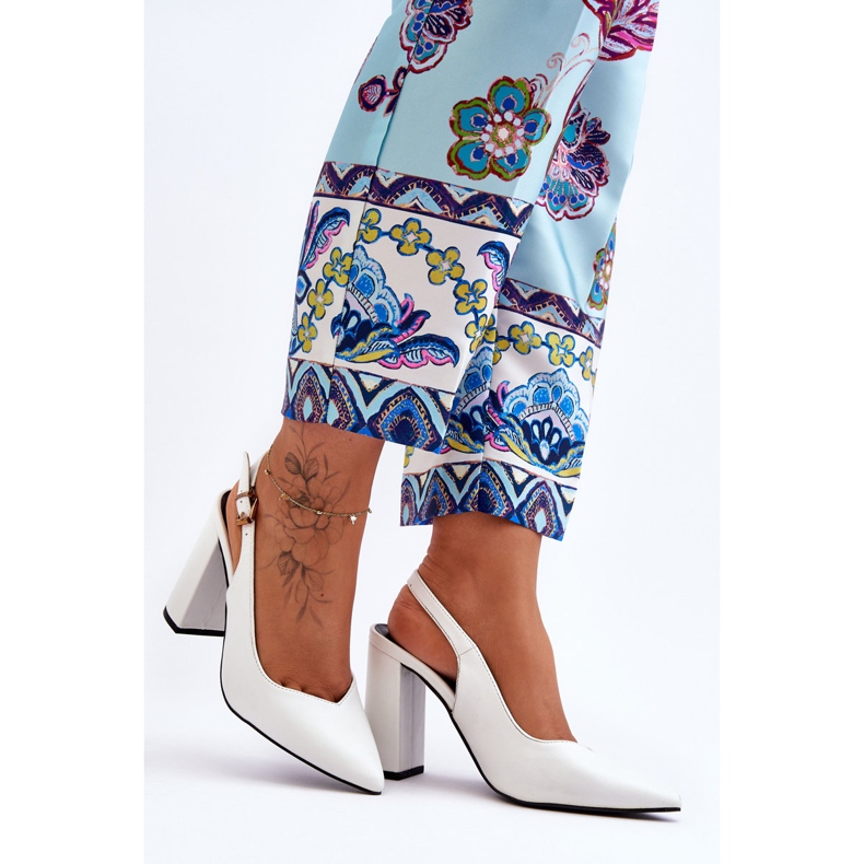 Pompe clasice Peep Toe White My Love alb 2 Pompe clasice Peep Toe White My Love alb 2