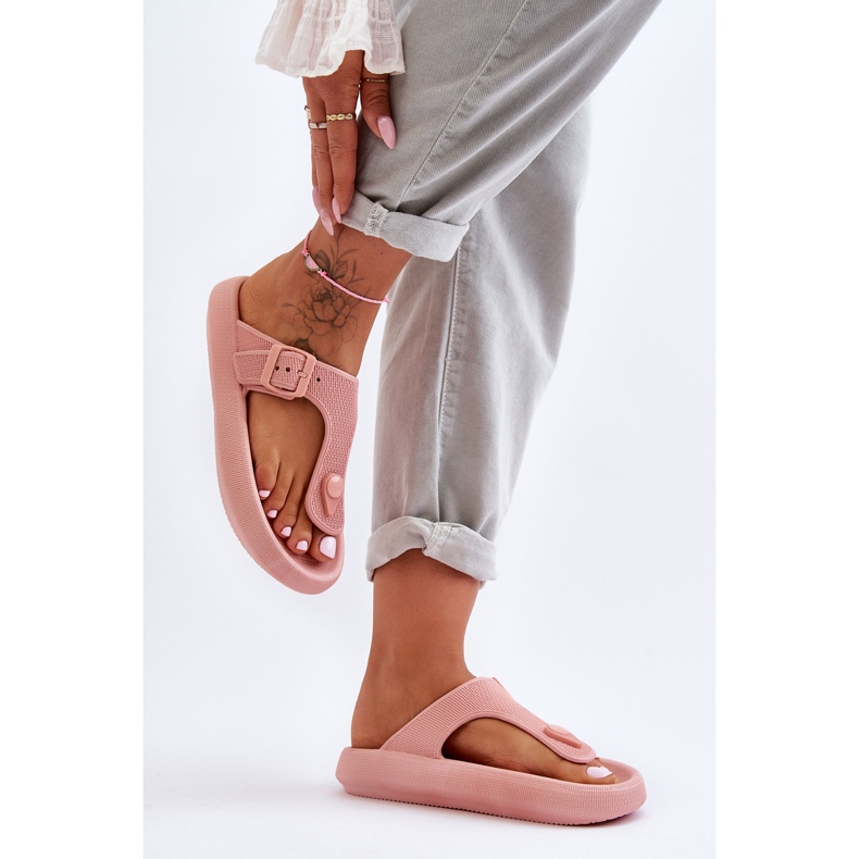 Flip-flops de damă cu spumă roz Apollo 1