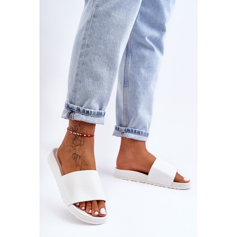 Papuci de damă clasici Rolien alb 1