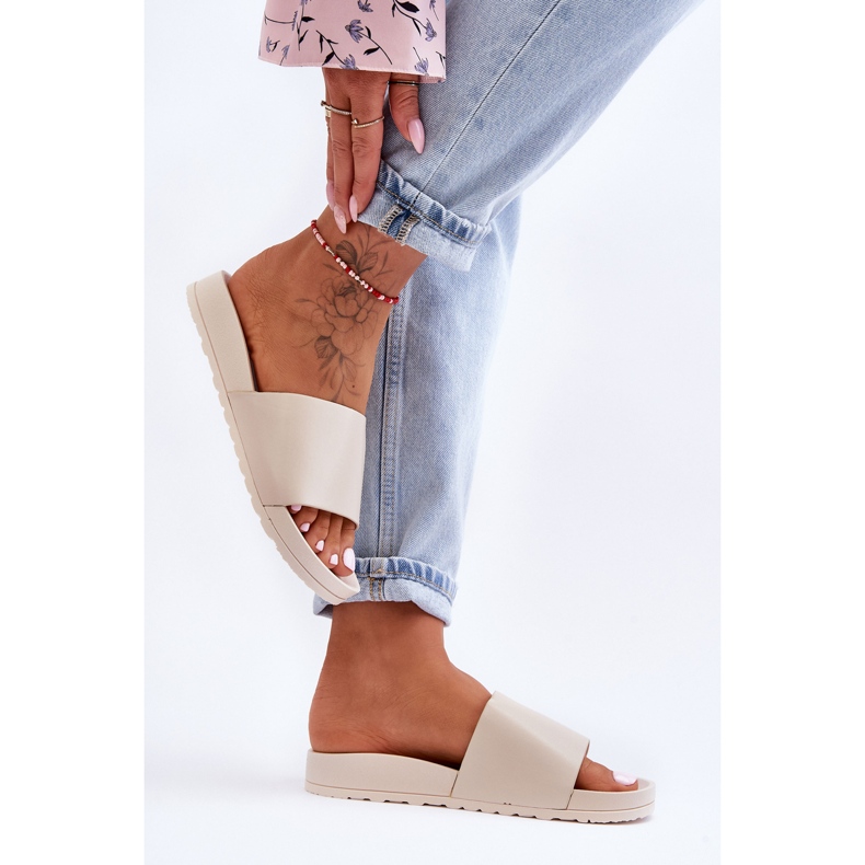 Papuci de damă clasici Bej Rolien 2